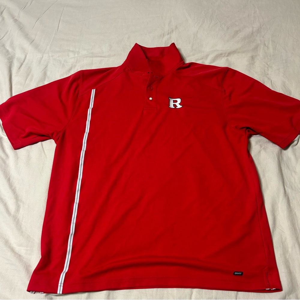 Nike Rutgers University Red Polo Shirt